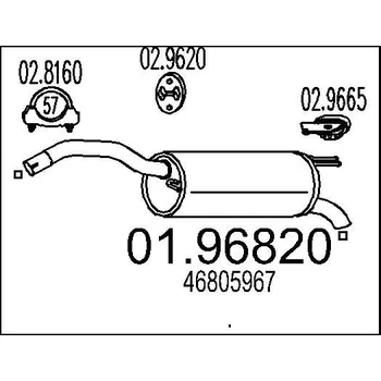 Auto-moto Zadní tlumič výfuku MTS 01.96820