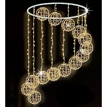 Vánoční světelný řetěz Polamp POL-0658 - 3D dekorace - Závěsná koule - 160 x 80 cm