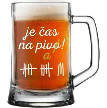 Sklenice JE ČAS NA PIVO! - pivní sklenice 0,5 l