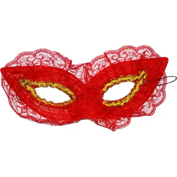 Karnevalová maska Škraboška Papilon červená