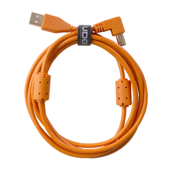 Datový kabel UDG Ultimate Audio Cable USB 2.0 A-B Orange 1m (USB kabel, délka 1m, úhlový, oranžová barva)