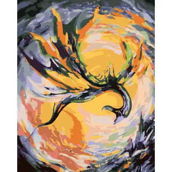 ZUTY Malování podle čísel - LÍTAJÍCÍ DRAK Rozměr: 40x50 cm, Rámování: bez rámu a bez vypnutí plátna