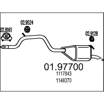 Auto-moto Zadní tlumič výfuku MTS 01.97700