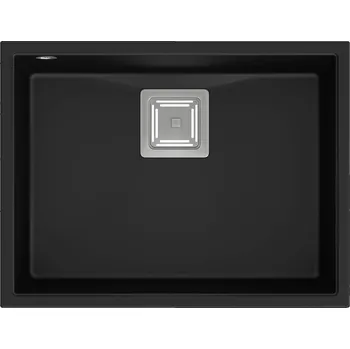 Granitový dřez Quadron David závěsný dřez 55x42 cm černá HQD5542U7-BS