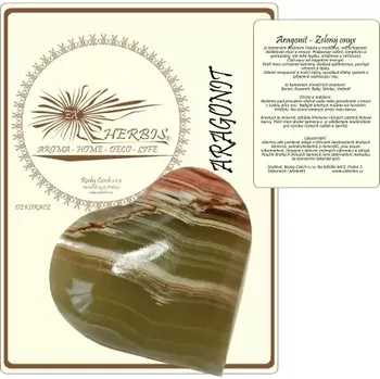 Ex Herbis AHDL Srdce Aragonit - zelený onyx 4 cm