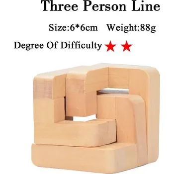 Hlavolam Dřevěný hlavolam - Linka pro tři osoby