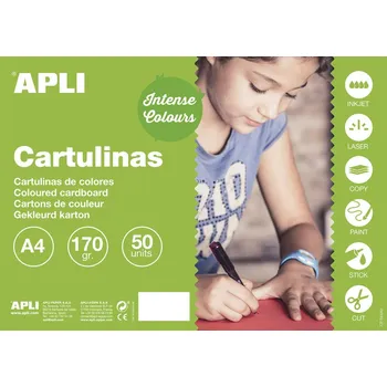 Karton Kreslicí karton APLI A4/170g/50lis střední modrá
