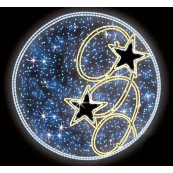 Vánoční světelný řetěz Polamp POL-0069 - 2D dekorace - Kruhová ozdoba - Ø150cm