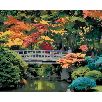 ZUTY Malování podle čísel - JAPONSKÁ ZAHRADA (DENNIS FRATES) Rozměr: 40x50 cm, Rámování: bez rámu a bez vypnutí plátna