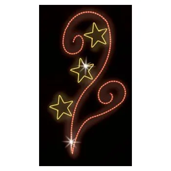 Vánoční světelný řetěz Polamp POL-0130 - 2D dekorace - Ozdoba sloupů - 180 x 80 cm