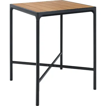 Zahradní stůl Přírodní bambusový zahradní barový stůl HOUE Four 90 x 90 cm