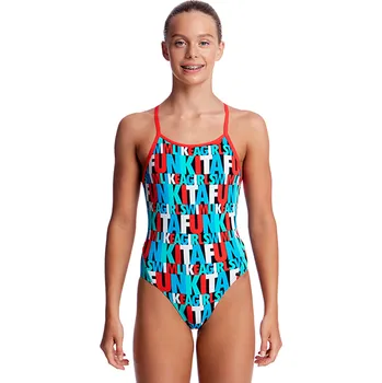 Dívčí plavky FUNKITA Swim Squad Girls Diamond Back One velikost: 140