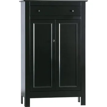 Komoda WOOOD Černá dřevěná komoda komoda Bella 93 x 40 cm