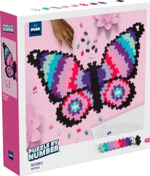 Puzzle Plus-Plus Skládej podle čísel Motýl 800 dílků