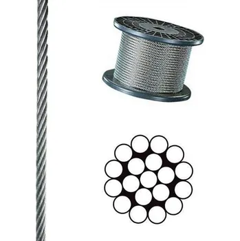 Lany EU SELECT Ocelové lano DIN 3053 1x19 5mm 5mm