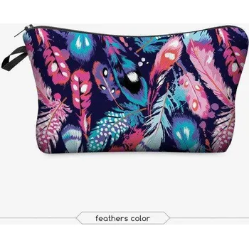 Kosmetická taška Cestovní taštička | taštička na makeup - pírka