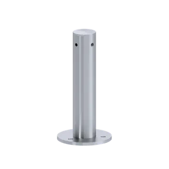 Zábradlí příruba pro uchycení fasádní lankové stěny - nerezový úchyt lankové sítě, průchozí, odsazení od stěny 200 mm, pro lanko max. ø 6 mm, se závitem M8, broušená nerez K320/AISI 304