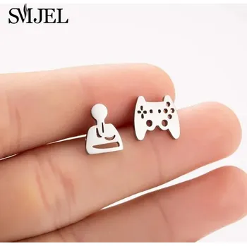 Náušnice Originální šperk | dámské náušnice, 1 pár - herní ovladač,Růžová