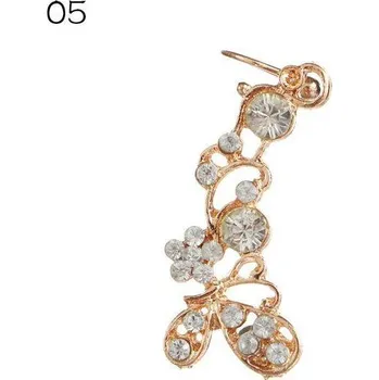 Náušnice Originální šperk | náušnice kočka, levá, 1 ks - Styl květina