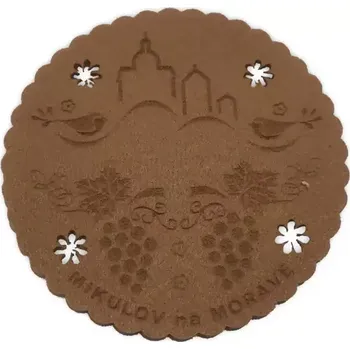 Podtácek Podtácek z plsti Moravský vzor 05 kulatý drapová