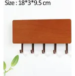 Věšák na klíče | organizér na zeď - Oranžová (červený háček)