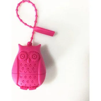 Sítko na čaj Silikonové sítko na čaj | čajové sítko, styl sovička - Růžová