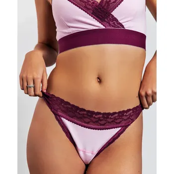 Kalhotky Gentle Day® TANGA bavlněné kalhotky - PINK Velikost: L