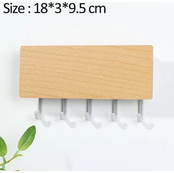 Věšák Věšák na klíče | organizér na zeď - Béžová (modrý háček)