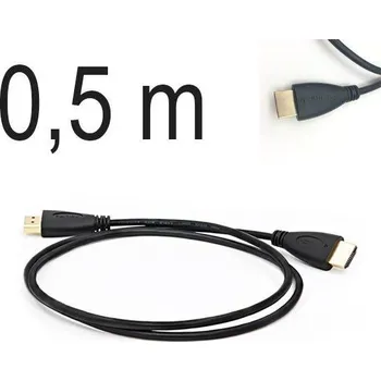 Video kabel HDMI kabel | HDMI 1.4, samec, zlatý konektor - 0.5 m