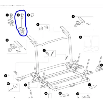 Příslušenství ke střešnímu nosiči Thule Bike Arm 482 mm 30 torque knob
