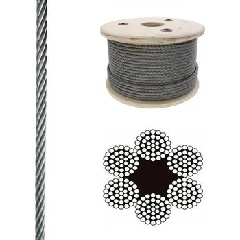 Lany EU SELECT Ocelové lano DIN 3066 6x37+FC 12mm 12mm 100m