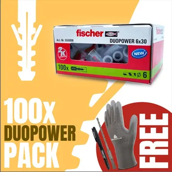 Hmoždinka Fischer Hmoždinka DuoPower - 100 ks PACK 6x30mm 6x30mm - 100 ks