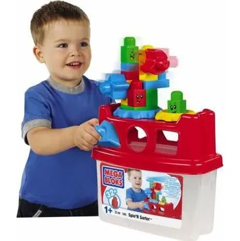 ostatní stavebnice Mega - Stavebnice v plastovém kbelíku s prostrkávacím víkem, 32dílů