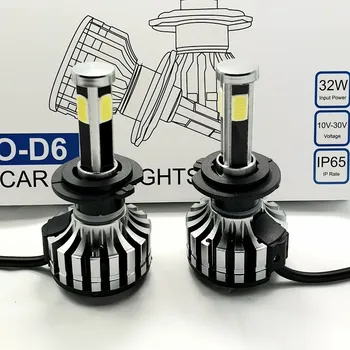 Autožárovka LED D6 autožárovka H1 360° 4200LM 2x32w 4xLED 6000K - sada 2ks (Sada LED autožárovek do předních světlometů 2x32W)