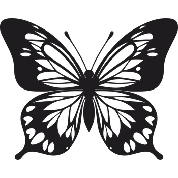 Vsepropejska Motýl dekorace na zeď 9 Rozměr (cm): 38 x 30, Dekor: Černá