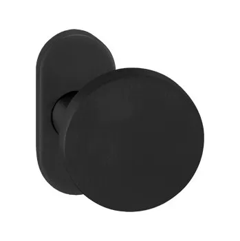 Dveřní kování MPK - KOULE VYOSENÁ PEVNÁ PLOCHÁ - UOR bez spodní rozety, koule pevná ks BS - Černá matná
