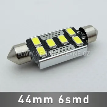 Autožárovka CAN-BUS sufitka bílá - Super Light, 6SMD LED, 44mm, 1ks (LED sufitka bílá - Super Light)