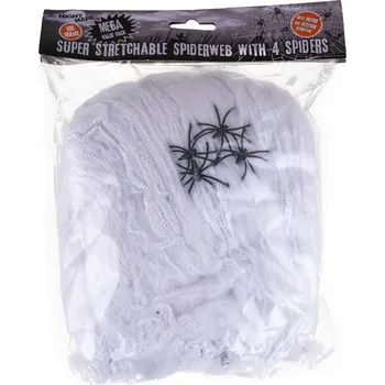 Halloween dekorace - Umělá pavučina bílá 100g