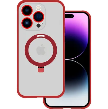 Pouzdro na mobilní telefon Tel Protect Magical Magsafe Stand Case pro Iphone 15 Pro červený