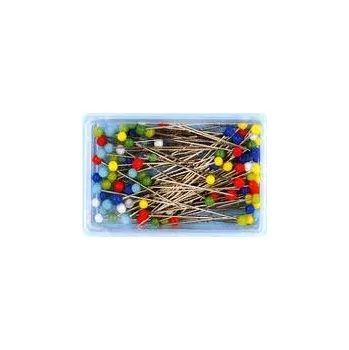 Texi Špendlíky s barevnou skleněnou hlavičkou 100 ks