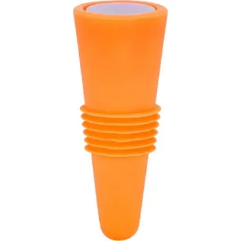Uzávěr na víno | zátka na láhev, styl poker - oranžová 1ks