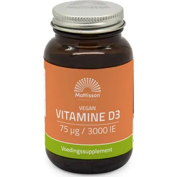 Doplněk stravy Mattisson Veganský vitamin D3 - 75 mcg (3000 IU) - 60 kapslí