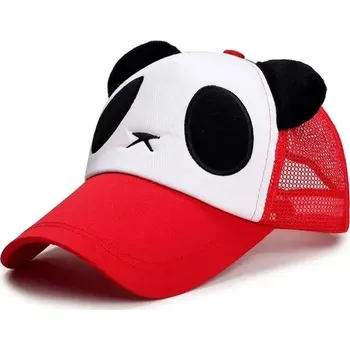 Kšiltovka Kšiltovka | stylová čepice s ušima - Červená síťovina