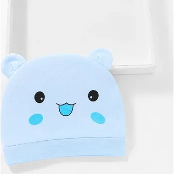 Pokrývka hlavy Dětská čepice se zvířátkem a oušky, pro novorozence - modrá 6