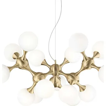 Závěsné svítidlo Ideal Lux Nodi SP15 Ottone Satinato 241012 E14 15x40W IP20 105cm mosazné