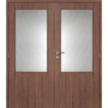 Interiérové dveře Vnitřní dveře folie 180 cm DOORNITE sklo 2/3 dvoukřídlé