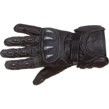 Moto rukavice OCT-214 - sportovní černé kožené moto rukavice INFINE - M