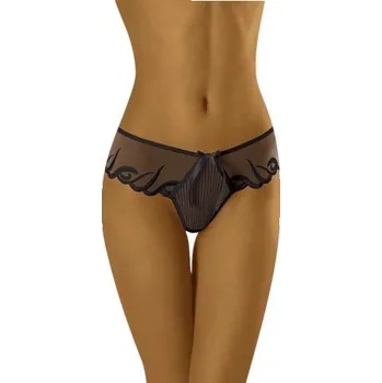 Dámské spodní prádlo Dámské tanga Wolbar Makumba černé černé S