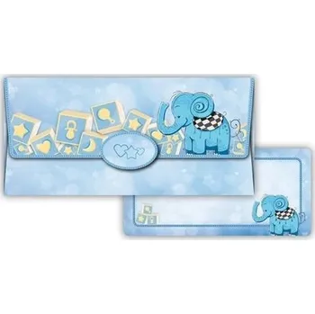 Pozvánka Obálka na peníze Modrý slon (Obálka na peníze Modrý slon)
