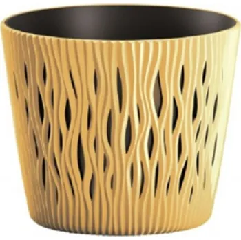 Květináč Květináč SANDY ROUND hořčice 16 cm